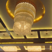 Custom hotel lobby modern luxury lighting round crystal banquet chandelier